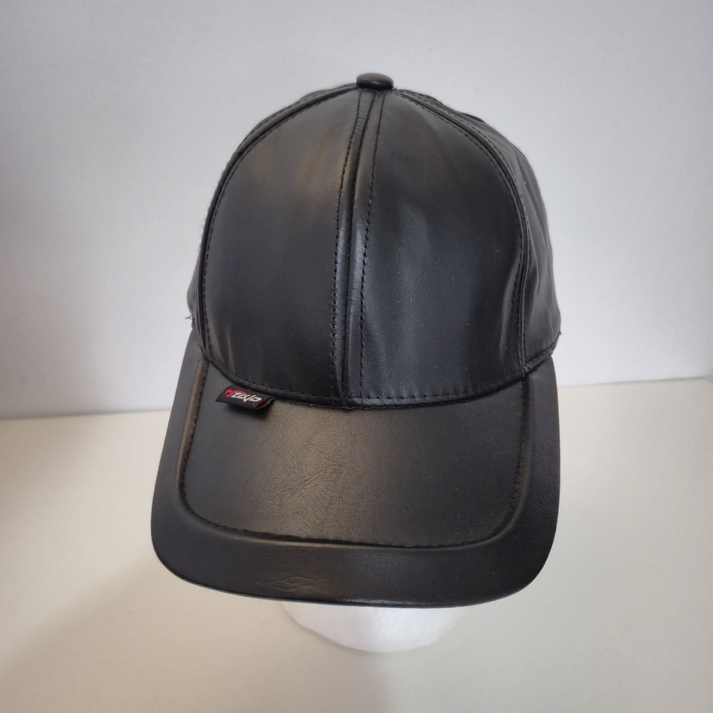 Black Leather Cap